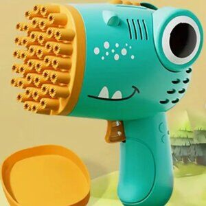 Dinosaur Bubble Gun With 40 Holes, An Outdoor Bubble Machine Toy